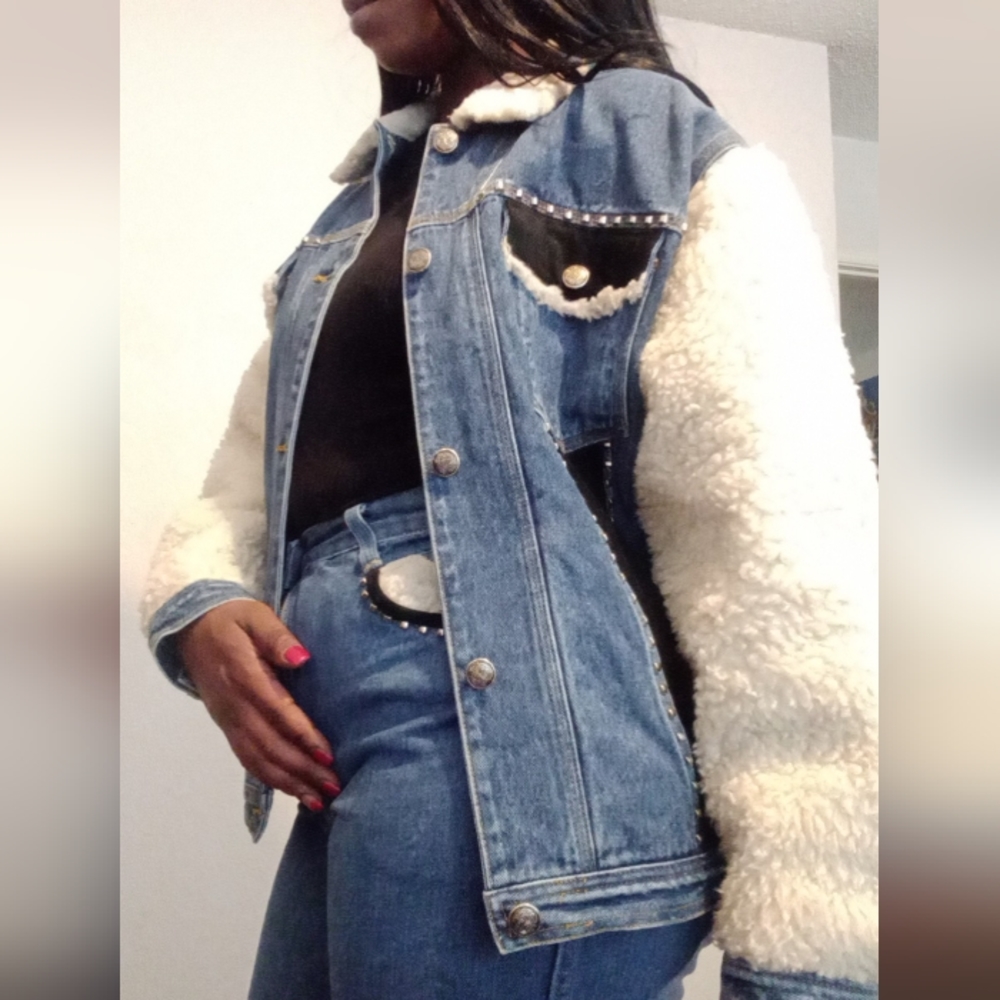 Denim foxy matching set